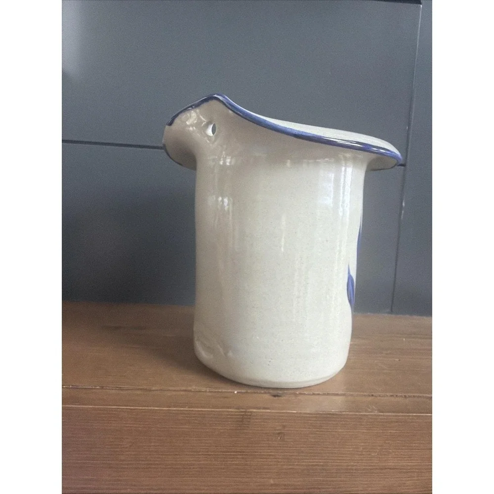 Williamsburg Pottery Stoneware Crock/Vase/Candle Keeper 2000 - 5